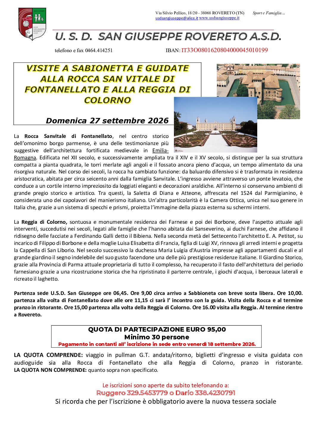 Visite a Sabionetta e guidate alla Rocca San Vitale